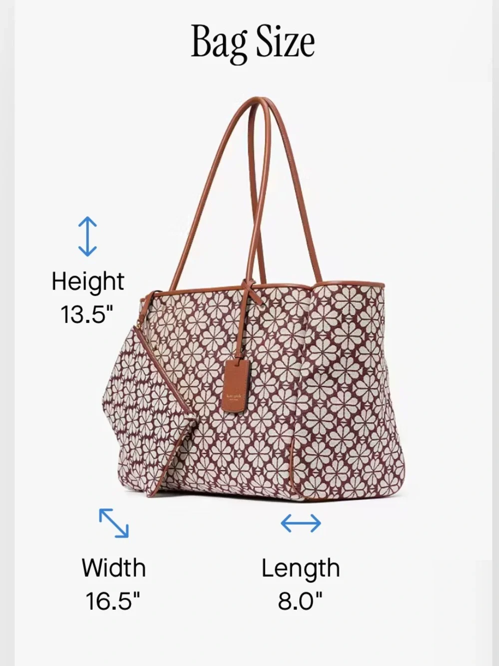 kate spade Sand Multi Spade Flower Jacquard Large Everything Tote w/ Wristlet